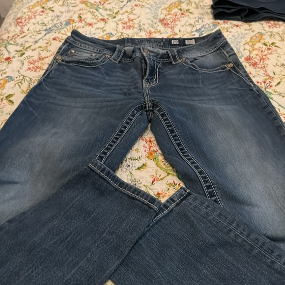 Miss Me Jeans size 29 mid rise straight gentle used. - Picture 3 of 4